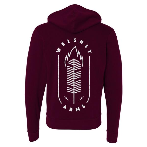 Feather Flame Hoodie Red